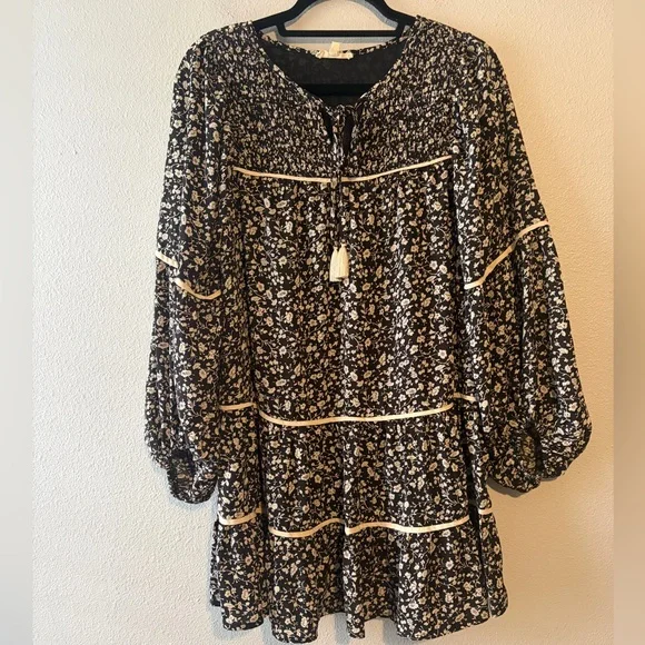 Bohemian Floral Babydoll Dress - Picture 3 of 5